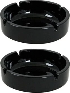Luminarc 2x Stuks Asbakken 11 Cm Zwart Keramiek - Binnen En Buiten Te Gebruiken -KitchenAids Winkel 906x1200 1