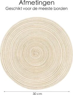 Merkloos Placemat - 2 Stuks - Placemat Rond - Placemats Rond Gevlochten - Tafelonderzetter - Tafel Onderleggers - Onderleggers Placemat - Placemat 30 Cm -KitchenAids Winkel 929x1200 2