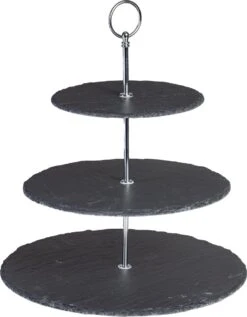 Sareva Etagere / Serveertoren - Leisteen - 3-Laags -KitchenAids Winkel 934x1200