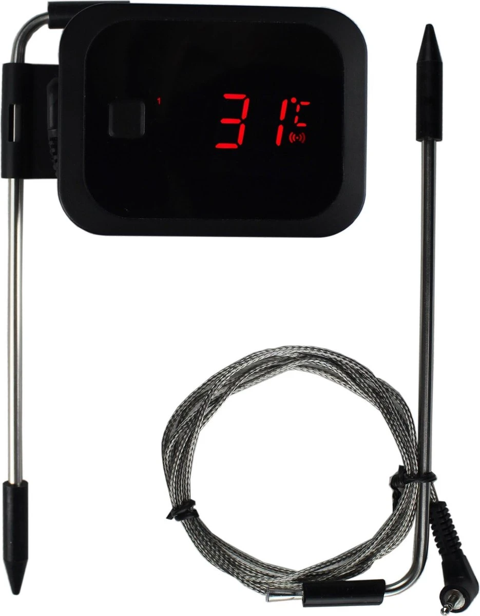 Draadloze BBQ Thermometer Met App - Bluetooth Kerntemperatuur - Wireless - Grill - Rookoven - Vleesthermometer - Barbecue 3 Draadloze BBQ Thermometer Met App - Bluetooth Kerntemperatuur - Wireless - Grill - Rookoven - Vleesthermometer - Barbecue