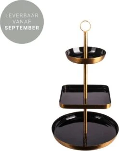 CasaLupo Etagere / Serveertoren Gusta - Zwart / Goud - Metaal -KitchenAids Winkel 947x1200