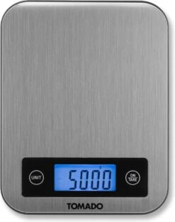 Tomado TKS0101S - Digitale Precisie Keukenweegschaal - Weegvermogen Tot 10 KG - Incl. Batterijen - RVS -KitchenAids Winkel 951x1200 1