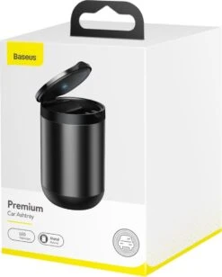 Baseus - Premium Auto Asbak + LED Light - Vlambestendig - Car Ashtray - Zwart -KitchenAids Winkel 961x1200 1