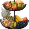 Chefarone Fruit Etagère 2 Laags - Fruitmand Metaal - Fruitschaal - Groentemand - Opberger - Zwart 2 Chefarone Fruit Etagère 2 Laags - Fruitmand Metaal - Fruitschaal - Groentemand - Opberger - Zwart -KitchenAids Winkel 975x1200