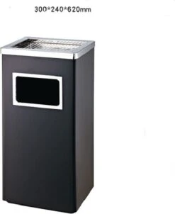 Merkloos Decopatent® Staande Asbak Met RVS Afvalbak - Asbak Voor Buiten - Vloerasbak - Buitenasbak Groot - Rookpaal - Asbakken - 30x24x62 -KitchenAids Winkel 983x1200