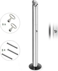 BRASQ RVS Asbak Staand Met 2 Liter Inhoud- Rookpaal - Peukenzuil - AT300 19 BRASQ RVS Asbak Staand Met 2 Liter Inhoud- Rookpaal - Peukenzuil - AT300 -KitchenAids Winkel 991x1200 2